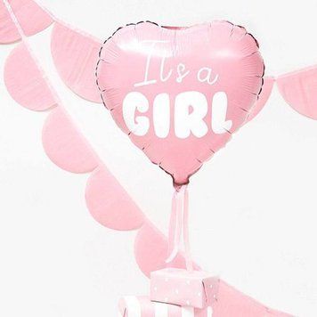Фольгована кулька It's a Girl рожеве серце 2031 фото